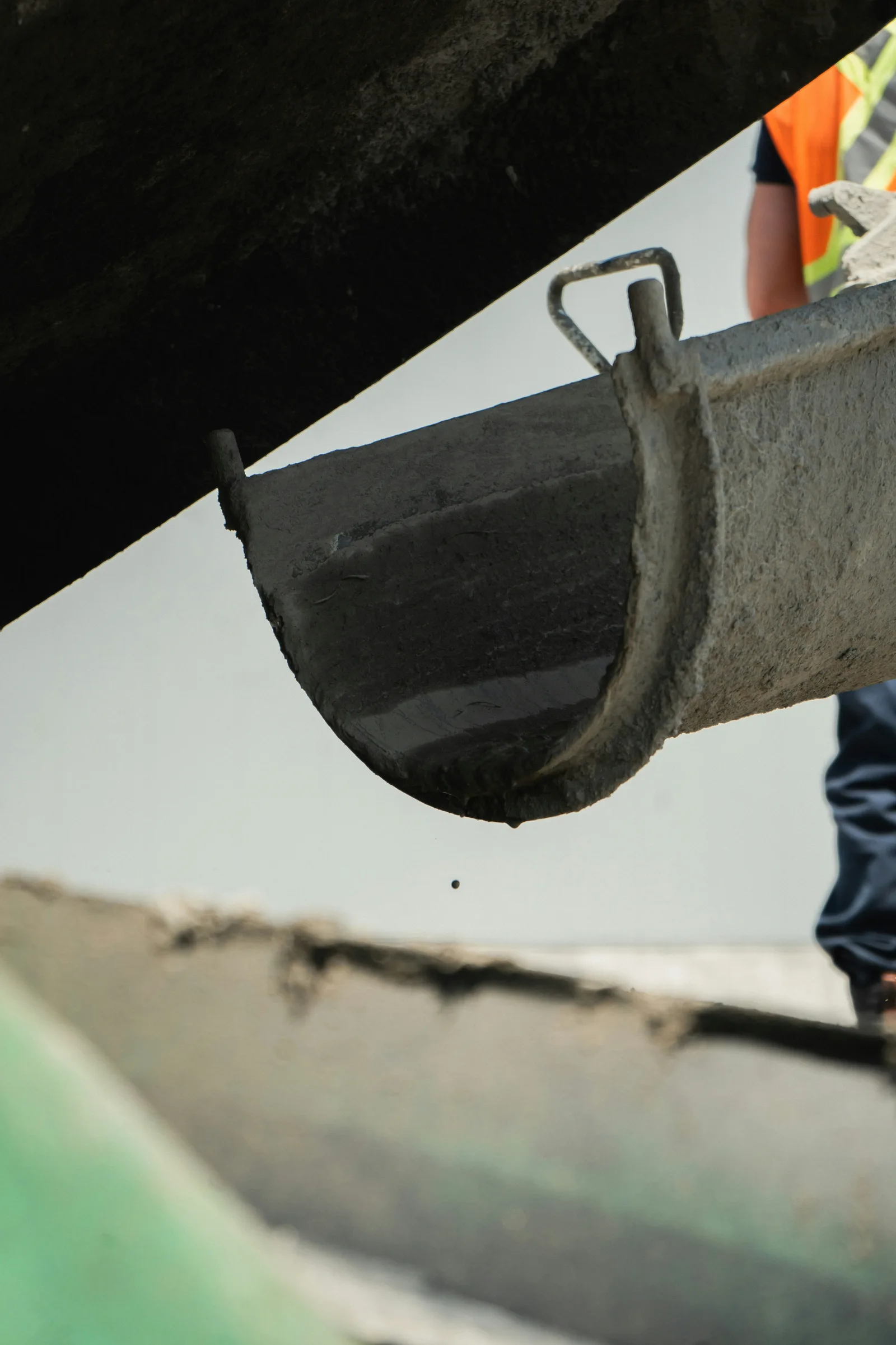 Gutter installation close-up